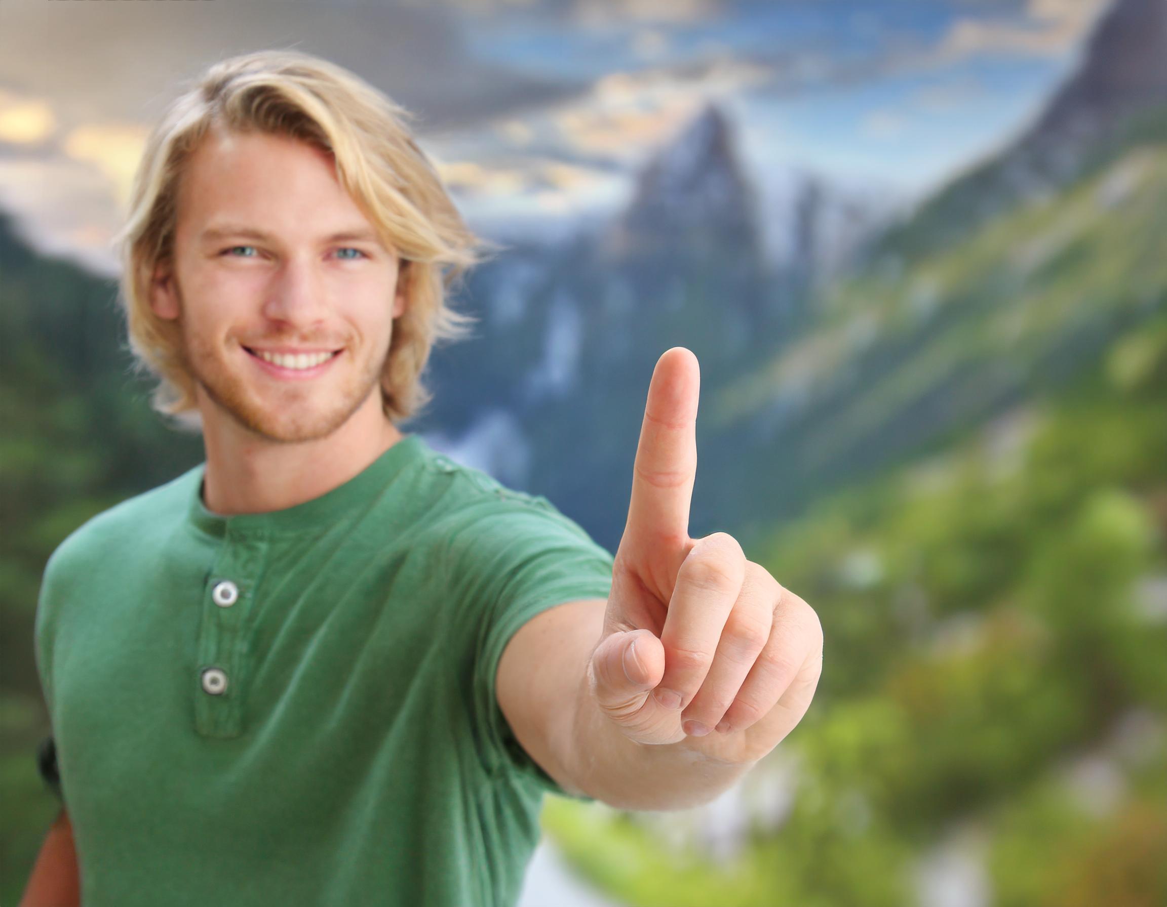 Glücklicher Mensch, positive Stimmung